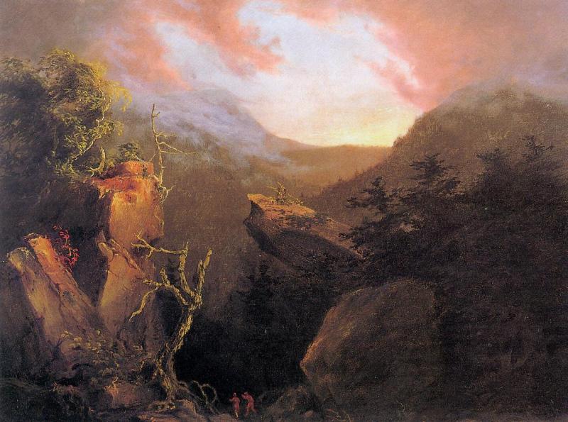Thomas Cole Mountain Sunrise Sweden oil painting art